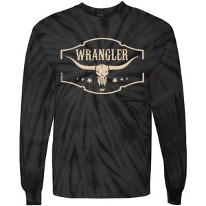 Retro Wranglers Western Deserts Cowhide & Bulls Skulls Gifts Tie-Dye Long Sleeve Shirt