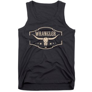 Retro Wranglers Western Deserts Cowhide & Bulls Skulls Gifts Tank Top