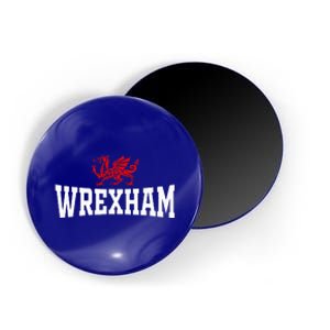 Retro Wrexham Wales Red Dragon Wrecsam Magnet