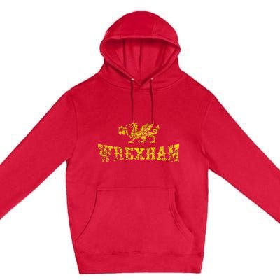 Retro Wrexham Wales Soccer Jersey Welsh Red Dragon Premium Pullover Hoodie