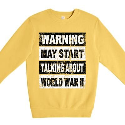 Retro World War Two Ww2 History Teacher Premium Crewneck Sweatshirt