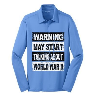 Retro World War Two Ww2 History Teacher Silk Touch Performance Long Sleeve Polo