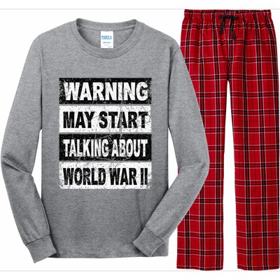 Retro World War Two Ww2 History Teacher Long Sleeve Pajama Set