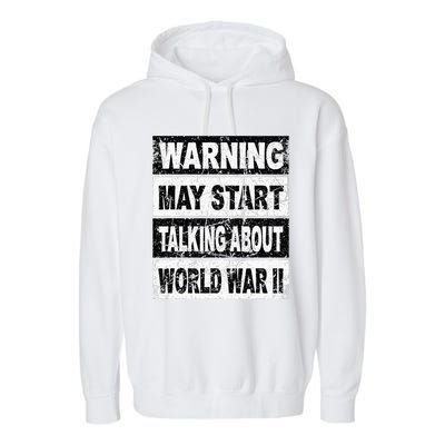 Retro World War Two Ww2 History Teacher Garment-Dyed Fleece Hoodie