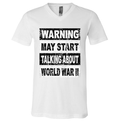 Retro World War Two Ww2 History Teacher V-Neck T-Shirt