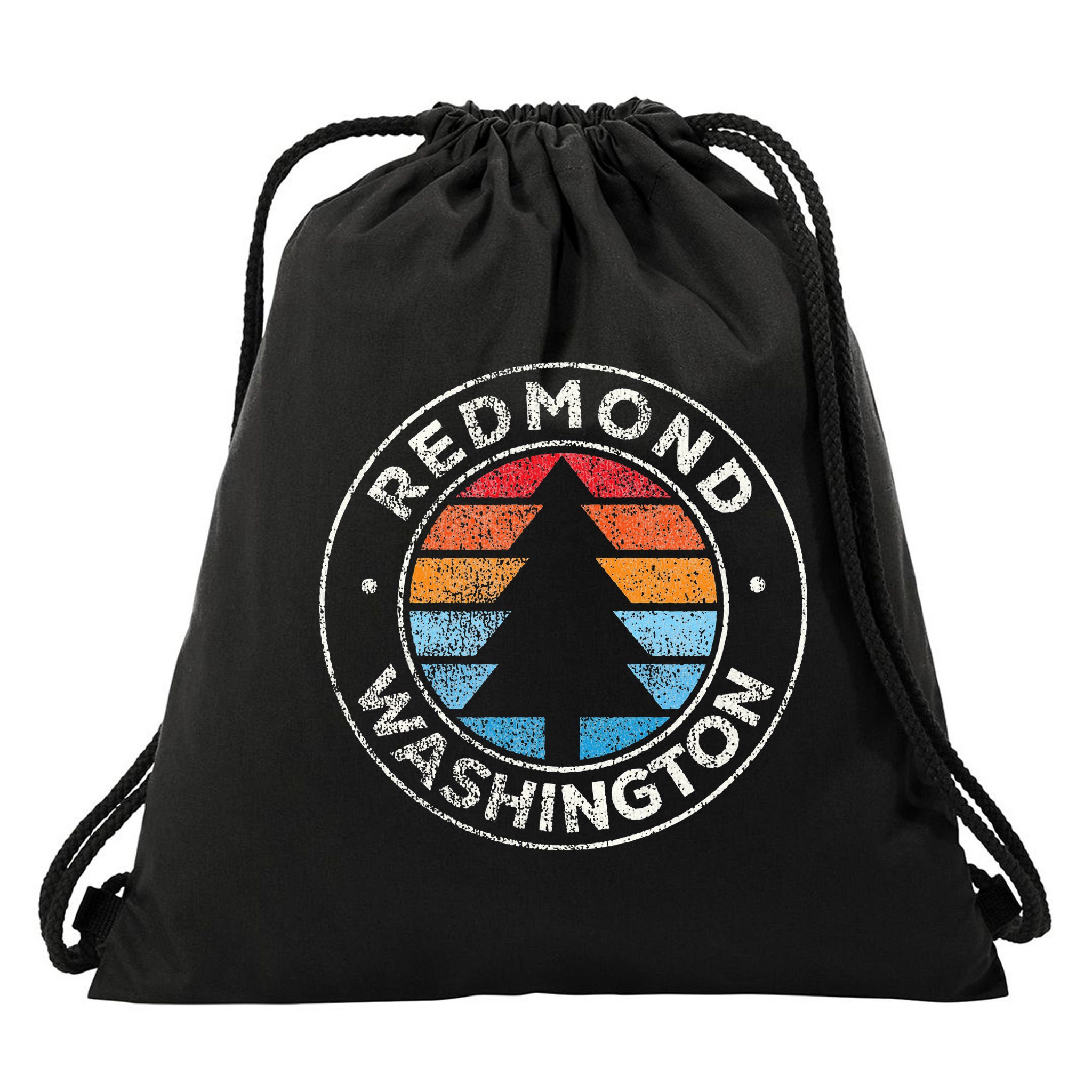 Redmond Washington Wa Vintage Graphic Retro 70s Drawstring Bag
