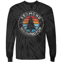 Redmond Washington Wa Vintage Graphic Retro 70s Tie-Dye Long Sleeve Shirt