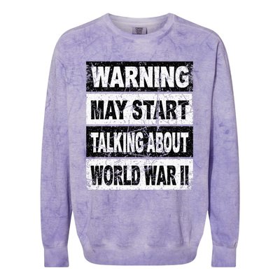 Retro World War Two Ww2 History Teacher Colorblast Crewneck Sweatshirt