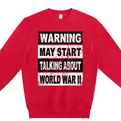 Retro World War Two Ww2 History Teacher Premium Crewneck Sweatshirt