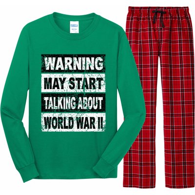 Retro World War Two Ww2 History Teacher Long Sleeve Pajama Set