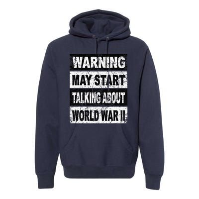 Retro World War Two Ww2 History Teacher Premium Hoodie