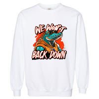 Retro We WonT Back Down Blue And Orange Gator Garment-Dyed Sweatshirt