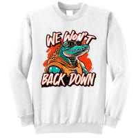 Retro We WonT Back Down Blue And Orange Gator Sweatshirt