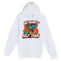 Retro We WonT Back Down Blue And Orange Gator Premium Pullover Hoodie