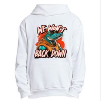 Retro We WonT Back Down Blue And Orange Gator Urban Pullover Hoodie