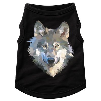 Realistic White Wolf, Realistic Animal Print With Colors Premium Doggie Tank