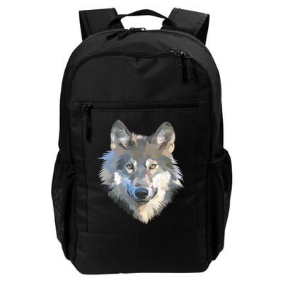 Realistic White Wolf, Realistic Animal Print With Colors Premium Backpack