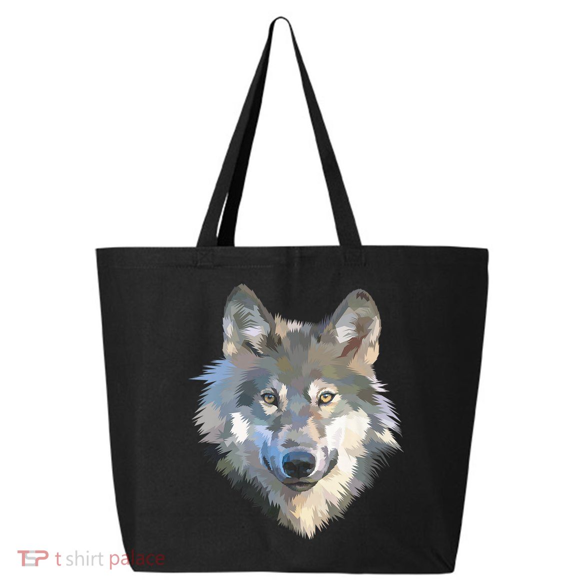 Realistic White Wolf, Realistic Animal Print With Colors Premium 25L Jumbo Tote