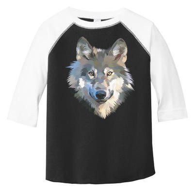 Realistic White Wolf, Realistic Animal Print With Colors Premium Toddler Fine Jersey T-Shirt