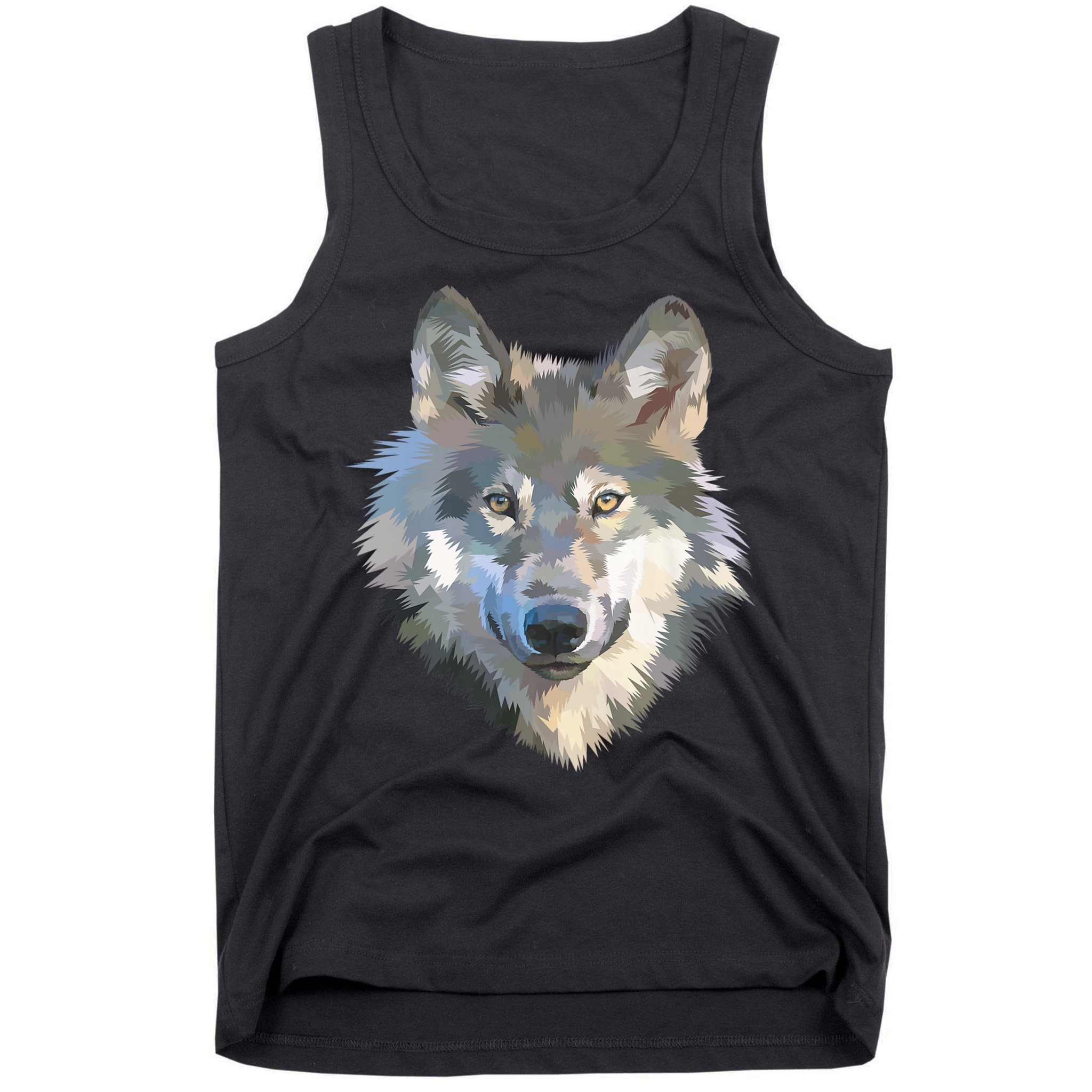 Realistic White Wolf, Realistic Animal Print With Colors Premium Tank Top