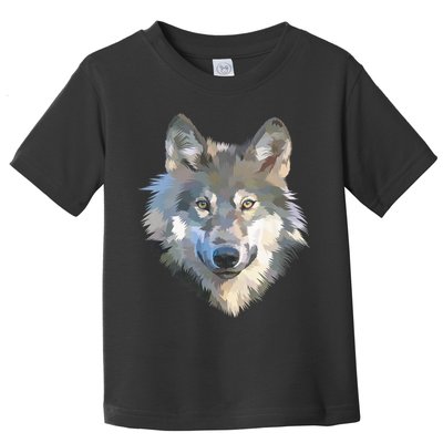 Realistic White Wolf, Realistic Animal Print With Colors Premium Toddler T-Shirt