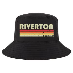 Riverton Wy Wyoming Funny City Home Roots Gift Retro 70s 80s Cool Comfort Performance Bucket Hat