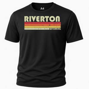 Riverton Wy Wyoming Funny City Home Roots Gift Retro 70s 80s Cooling Performance Crew T-Shirt