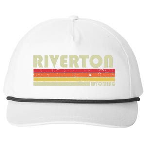 Riverton Wy Wyoming Funny City Home Roots Gift Retro 70s 80s Snapback Five-Panel Rope Hat