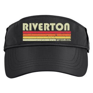 Riverton Wy Wyoming Funny City Home Roots Gift Retro 70s 80s Adult Drive Performance Visor