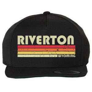 Riverton Wy Wyoming Funny City Home Roots Gift Retro 70s 80s Wool Snapback Cap