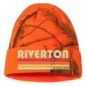 Riverton Wy Wyoming Funny City Home Roots Gift Retro 70s 80s Kati Licensed 12" Camo Beanie