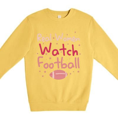 Real Wo Watch Football Rugby Lineman Fan Premium Crewneck Sweatshirt