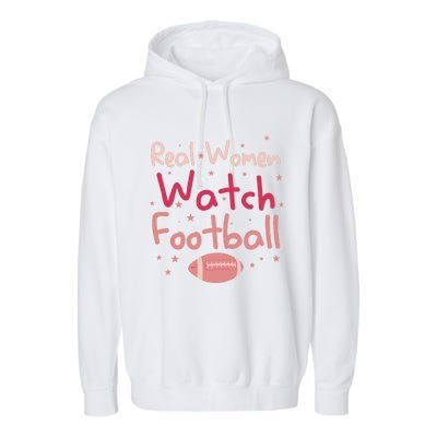 Real Wo Watch Football Rugby Lineman Fan Garment-Dyed Fleece Hoodie