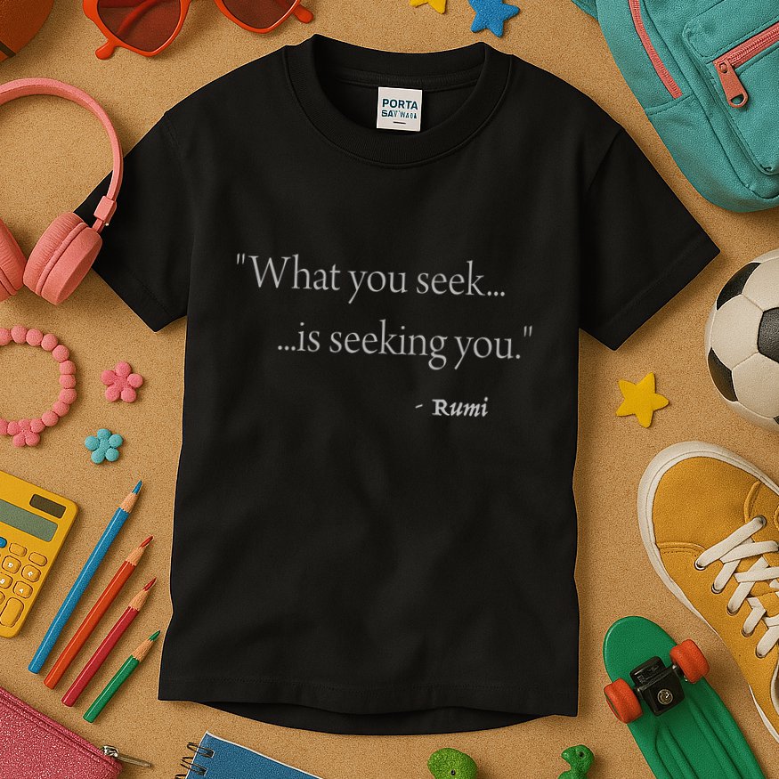 Rumi What You Seek Is Seeking You Kids T-Shirt