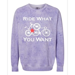 Ride What You Want Bicycle Colorblast Crewneck Sweatshirt