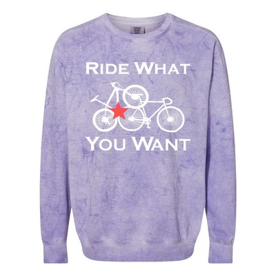 Ride What You Want Bicycle Colorblast Crewneck Sweatshirt