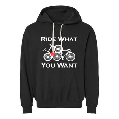 Ride What You Want Bicycle Garment-Dyed Fleece Hoodie