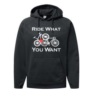 Ride What You Want Bicycle Performance Fleece Hoodie