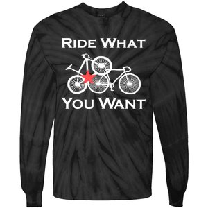 Ride What You Want Bicycle Tie-Dye Long Sleeve Shirt