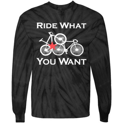 Ride What You Want Bicycle Tie-Dye Long Sleeve Shirt