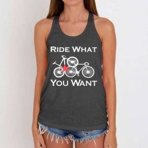 Ride What You Want Bicycle Women's Knotted Racerback Tank