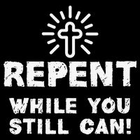 Repent While You Still Can! Christian (White) Flat Bill Trucker Hat