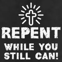 Repent While You Still Can! Christian (White) Golf Towel