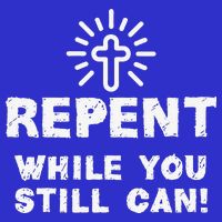 Repent While You Still Can! Christian (White) Sweatshirt