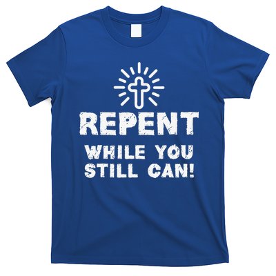 Repent While You Still Can! Christian (White) T-Shirt