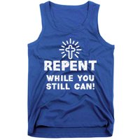 Repent While You Still Can! Christian (White) Tank Top