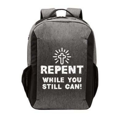 Repent While You Still Can! Christian (White) Vector Backpack