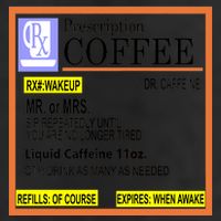 Rx Prescription Coffee Dr Caffeine Funny Cool Comfort Performance Bucket Hat
