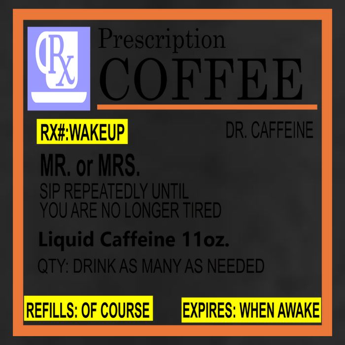 Rx Prescription Coffee Dr Caffeine Funny Cool Comfort Performance Bucket Hat