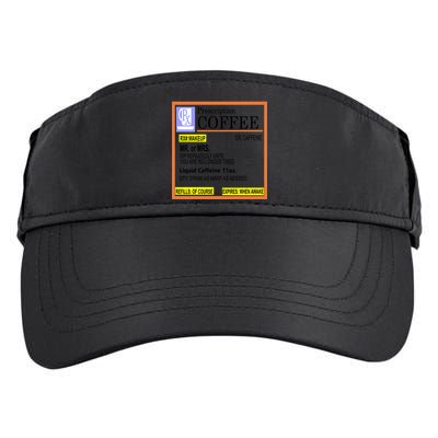 Rx Prescription Coffee Dr Caffeine Funny Adult Drive Performance Visor